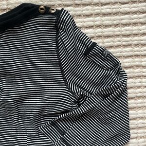 Ralph Lauren Black and White Striped Top